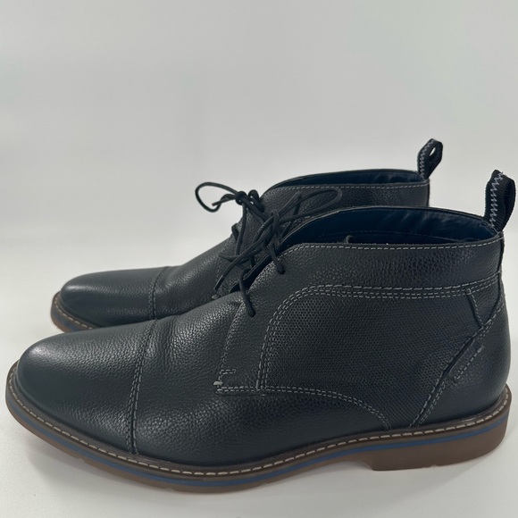 Nunn Bush Pasadena Mens Black Leather Cap Boot Size 10 M - Picture 2 of 9